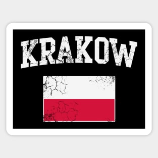 Krakow Poland Flag Polish Polska Polski Sticker